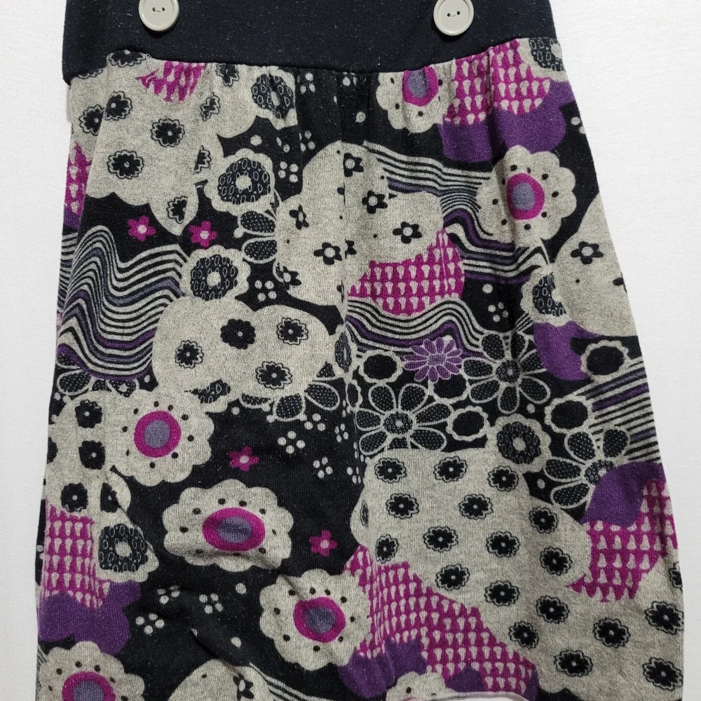 sweater tank top y2k chucky tank top gray flower with large button - Picture 10 of 10